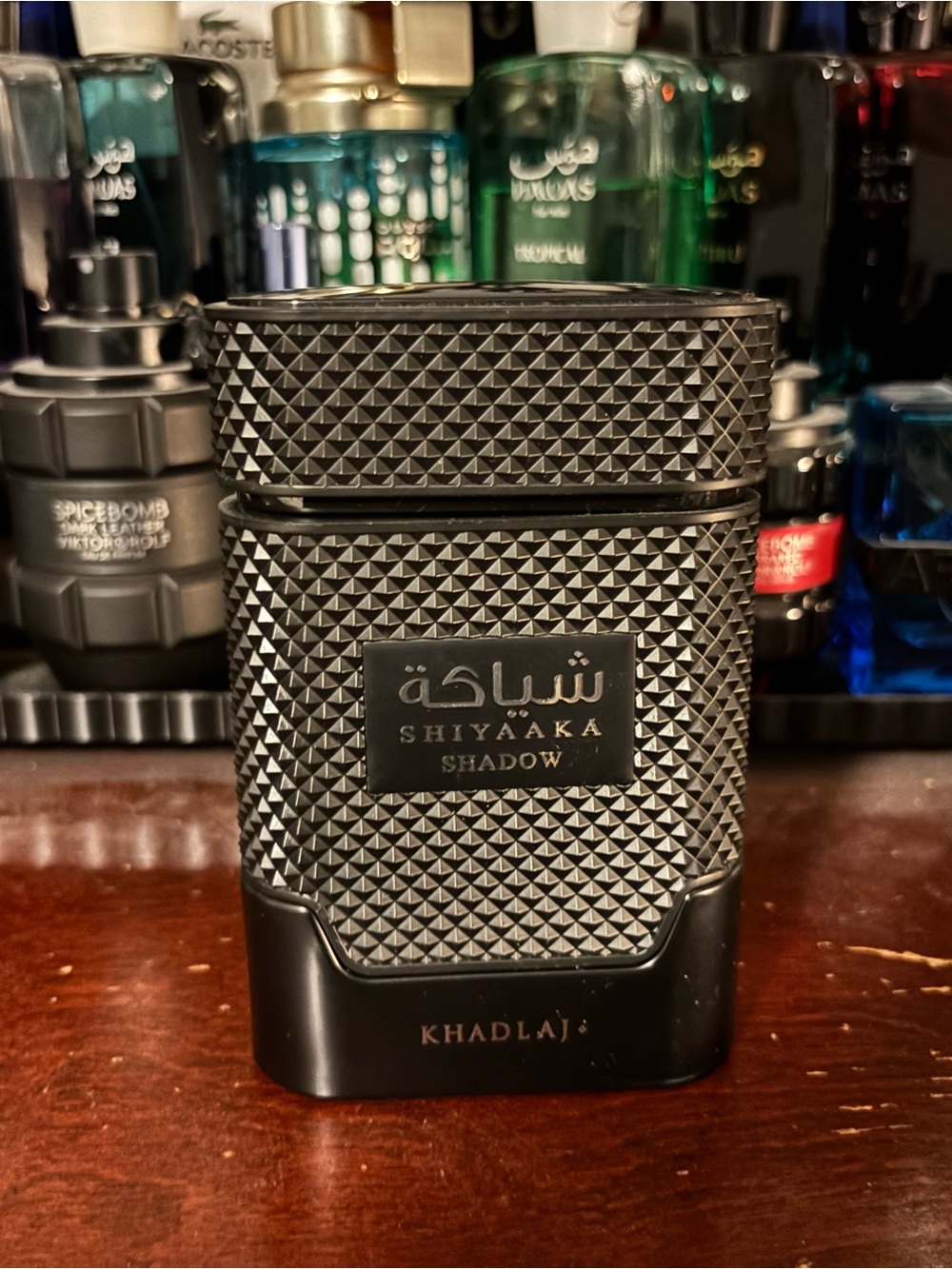 Shiyaaka Shadow Fragrance Bottle - Black Textured Design